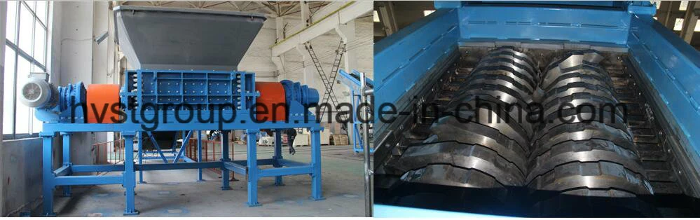 Two Grooved Rollers Waste Tire Recycling Rubber Crusher