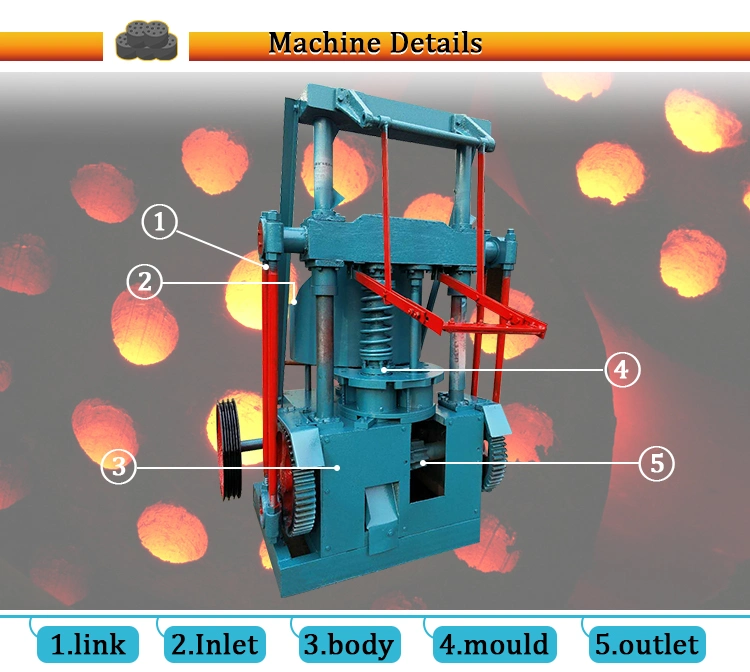 Manufacture Honeycomb Coal Charcoal Briquette Press Machine